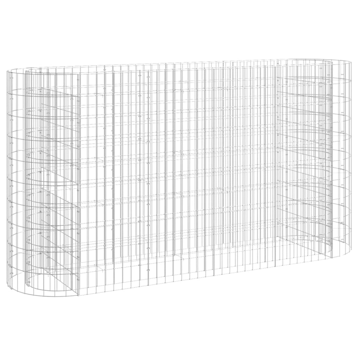 furnicato Gabionen-Hochbeet Verzinktes Eisen 190x50x100 cm