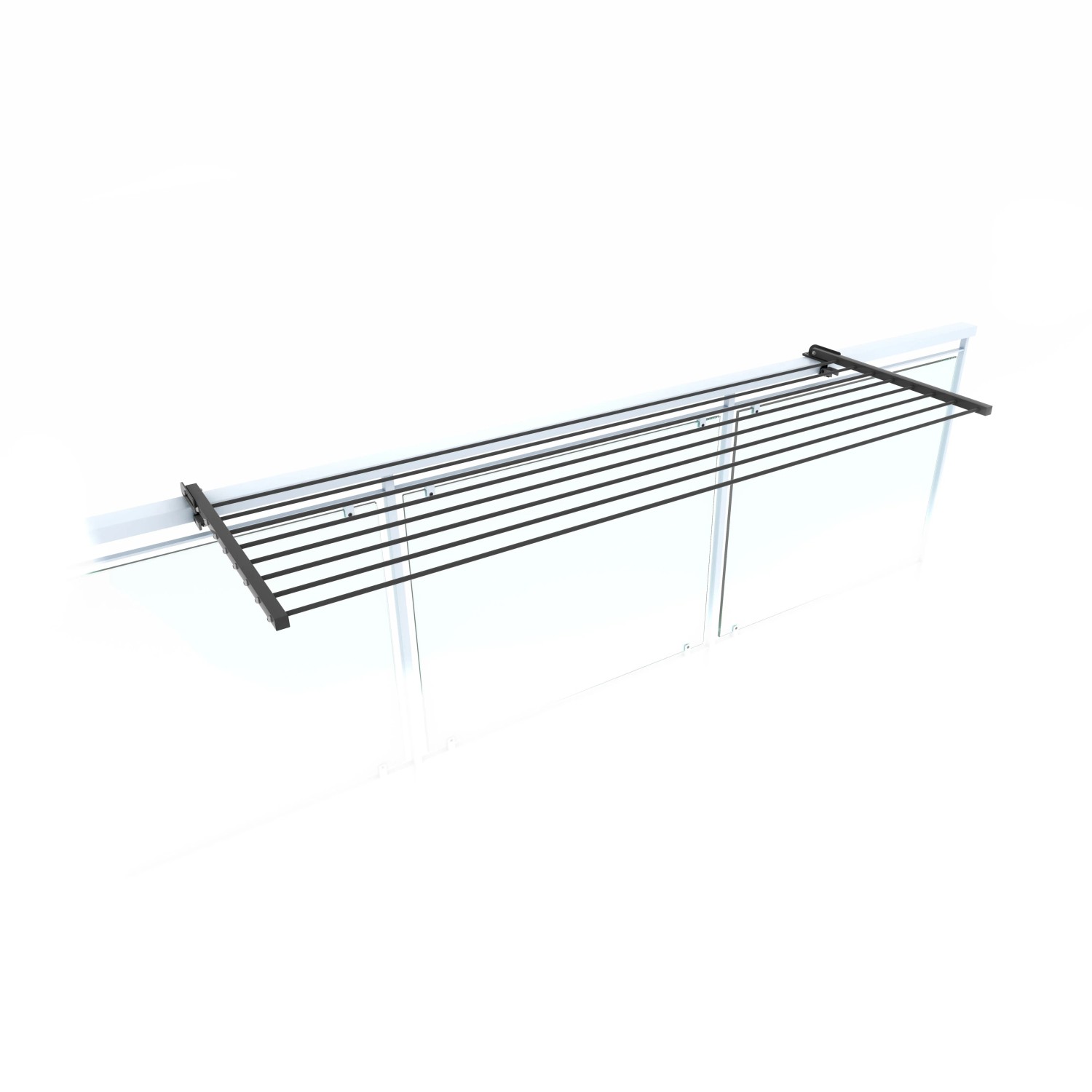 Foxydry Balkon Wäscheständer Beidseitig Klappbar Wetterfest 162 cm Grau