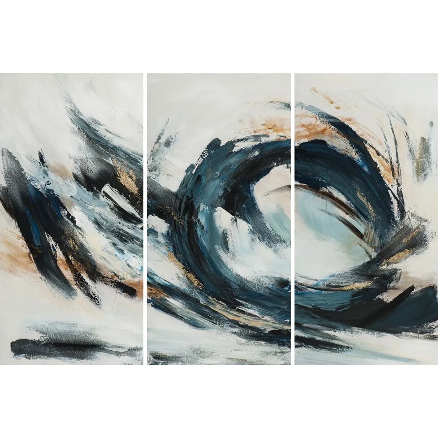 Art Universe Leinwandbild Blaue Welle 120 x 180 cm