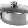 Ovaler GSW Edelstahl Multibräter 38 cm mit Glasdeckel. Robuster Bräter für Töpfe & Pfannen.