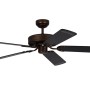 Pepeo Deckenventilator Potkuri, Bronze-Optik, schwarze Flügel, 132 cm Durchmesser.