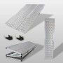 DREIBREIT Auffahrrampe, 3-fach klappbar, Alu, 1020kg Tragkraft, Zubehör für Autoanhänger.
