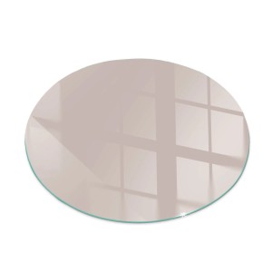 Tulup Glasplatte für Kamin Beige Kaminofen Glas Bodenplatte Runden 70x70 cm Beige Glasplatte für Kamin Glasbodenplatte für Kaminöfen