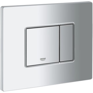 Grohe Skate Cosmopolitan Drückerplatte in Chrom-Weiß-Edelstahl für WCs.