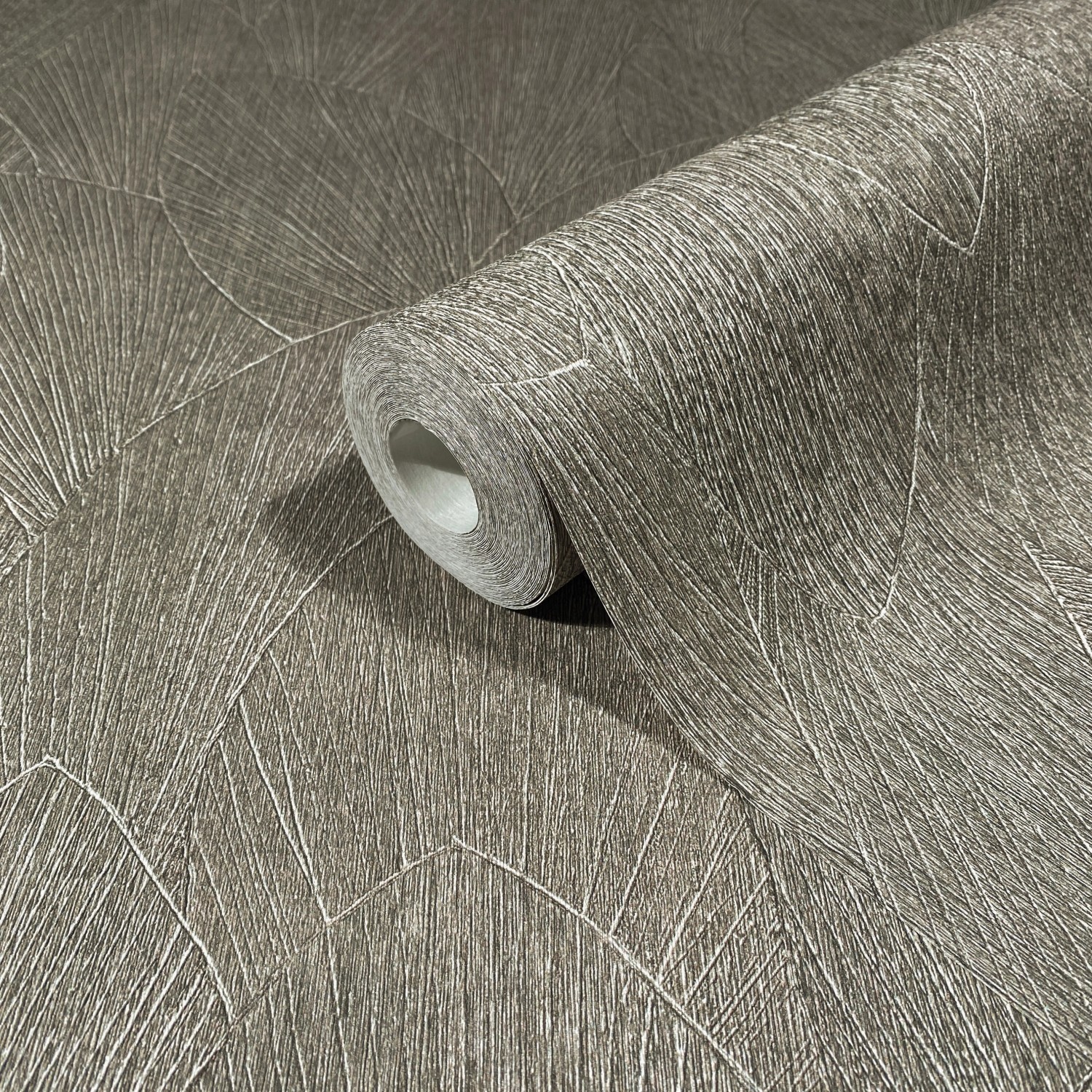 Thumbnail - Marburg Vliestapete Blattoptik Floral Modern 10,05 m x 0,53 m Grau-Braun