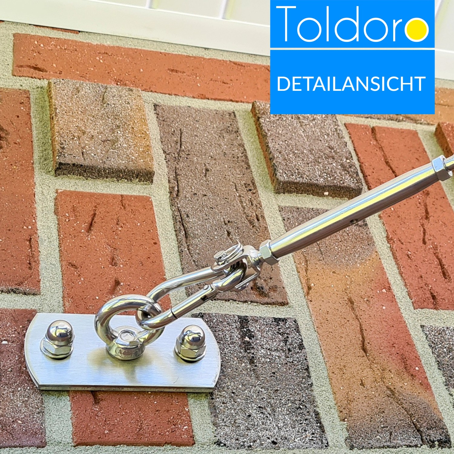 Toldoro Edelstahl Wandhalter Deckenhalterung für Sonnensegel