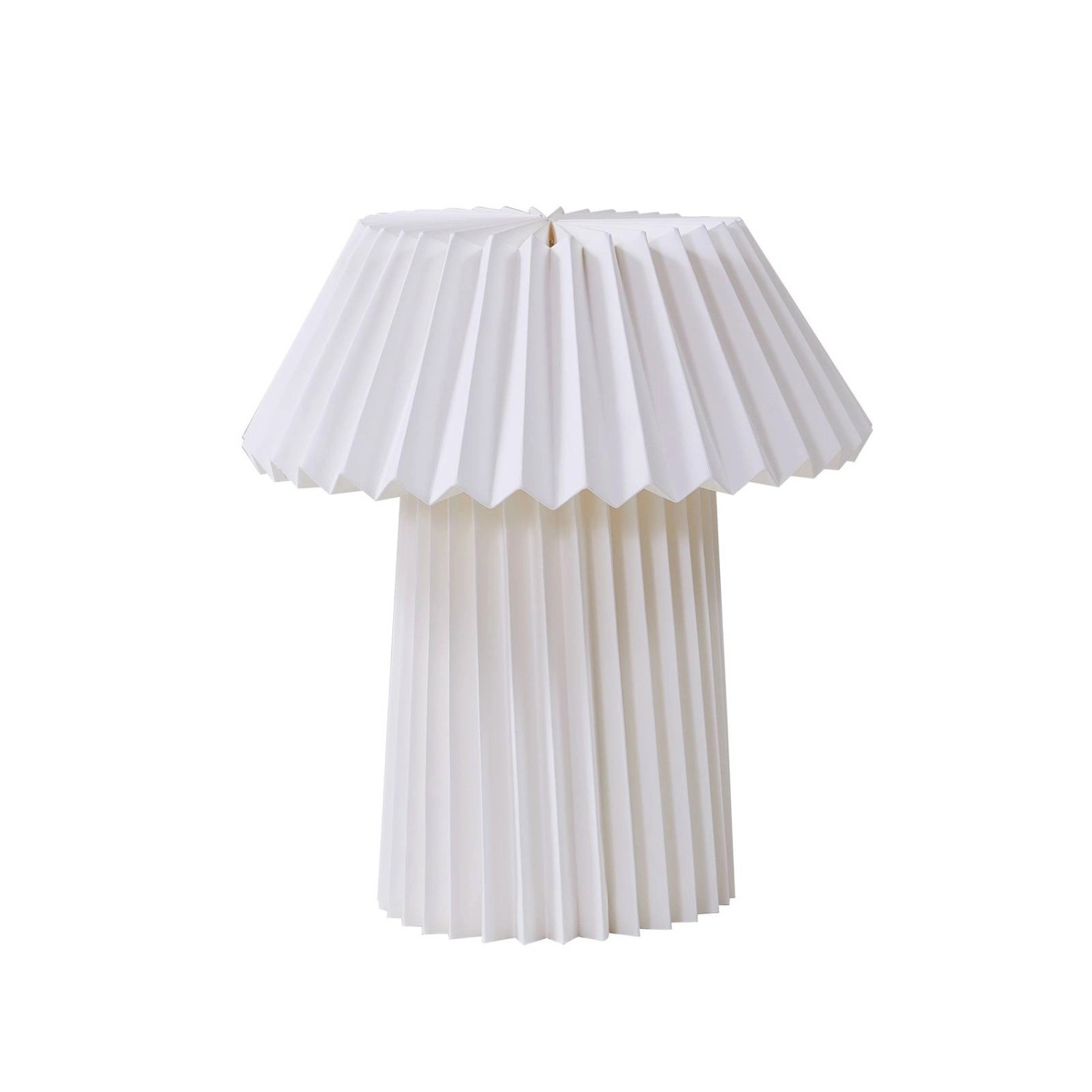 Lindby Tischlampe Magali 10020290 in Weiß aus Papier 1-flammig E14 Wohnzimmerleuchte