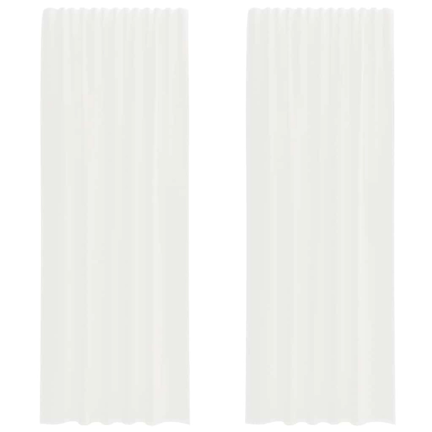 vidaXL Voile Vorhänge mit Stangentaschen 2 Stk Weiß 4102245 günstig online kaufen