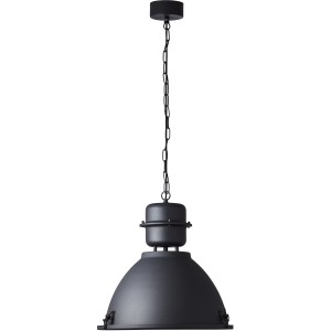 Schwarze Brilliant Pendelleuchte Kiki Ø 48cm im Industrie-Design.