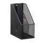 Relaxdays Stehsammler Metall Schwarz mit 2 Fächern 31,5 cm x 14,3 cm x 25 cm 1 kg