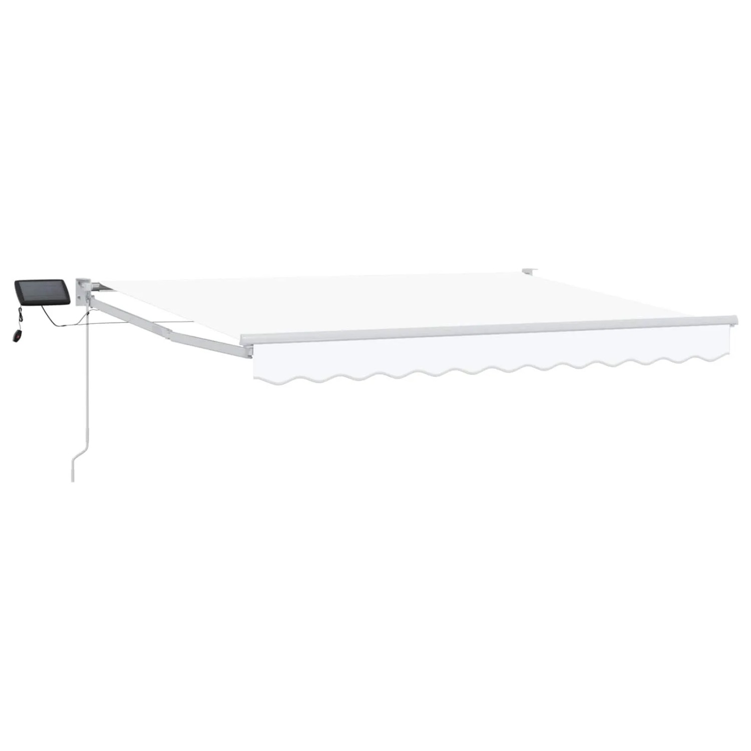 vidaXL Manuelle Gelenkarmmarkise mit LEDs Weiß 3 x 2,5 m 3419260