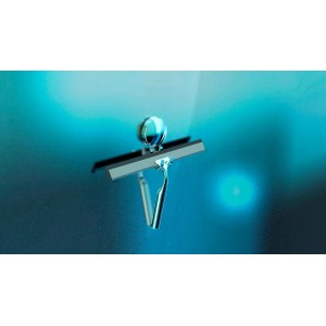 Eisl Glasabzieher für Dusche mit Wandhalterung, Montage ohne Bohren.