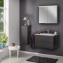Fackelmann Bad-Hängeschrank B.Perfekt Dark Oak, 30,5 cm, im Badezimmer Ambiente.
