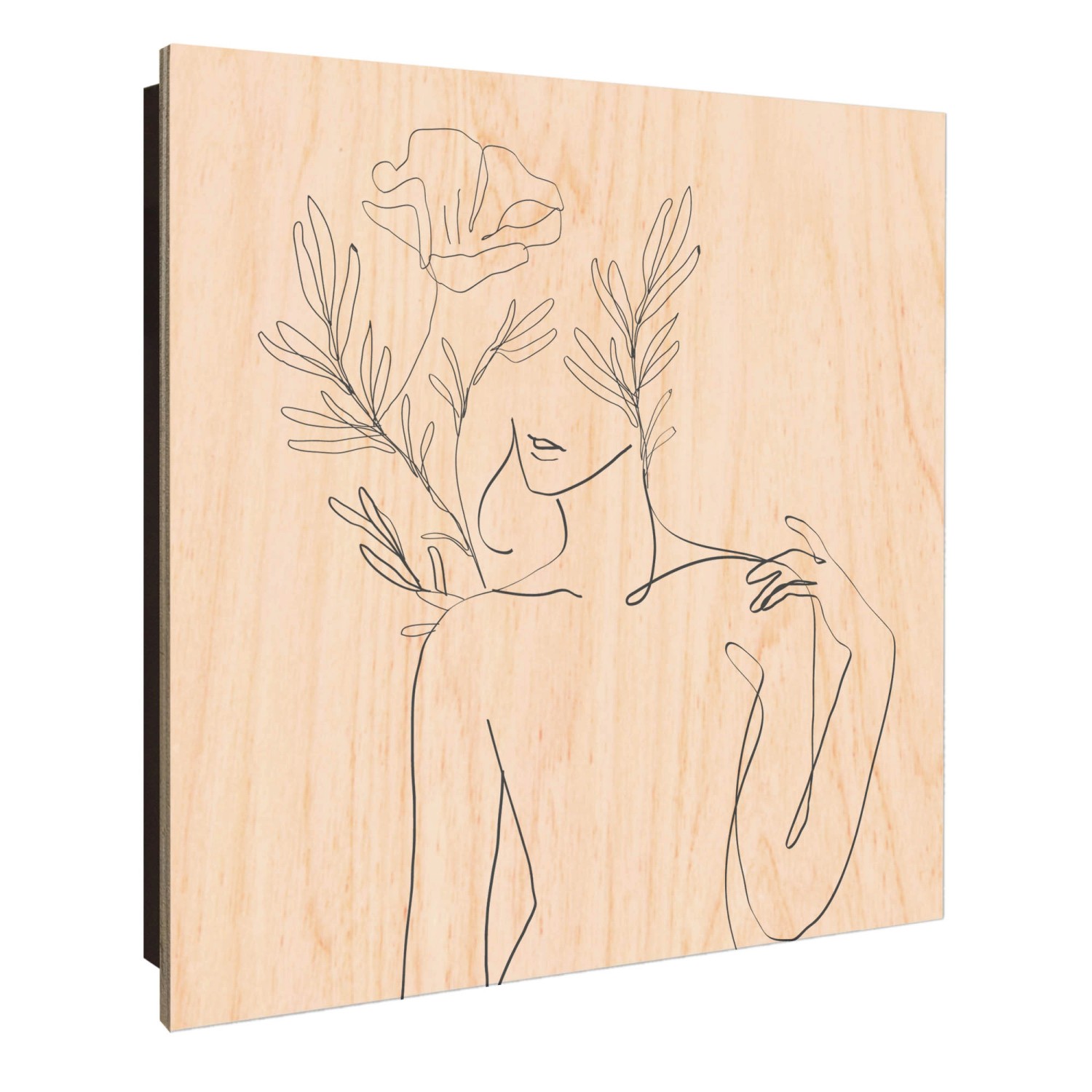 Banjado Großer Schlüsselkasten Holz 30x30cm Schwarz Scharnier Links 50 Hake günstig online kaufen