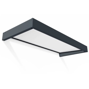 Palram Canopia Vordach Sophia, 215 cm breit, anthrazitfarben, für Hauseingänge.