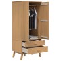 vidaXL Kleiderschrank OLDEN Braun 76,5x53x172 cm Massivholz Kiefer 358594_5