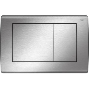Teceplanus WC-Betätigungsplatte, Edelstahl gebürstet, für Zweimengentechnik.