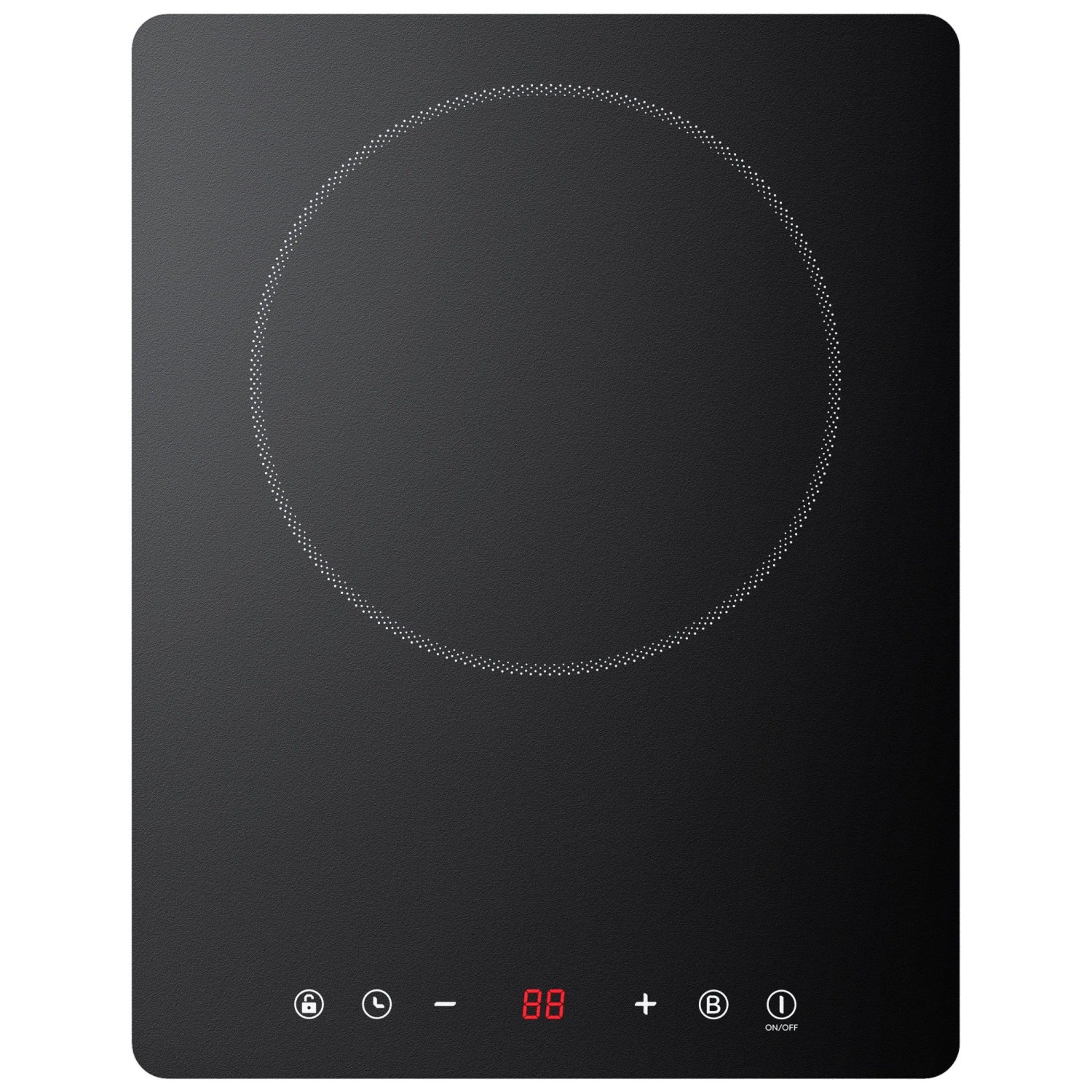 Thumbnail - CDV Einzel-Induktionskochfeld Touch-Bedienung Tragbare Einzelkochplatte 9 Stufen Timer Boost 2000W CDV201T