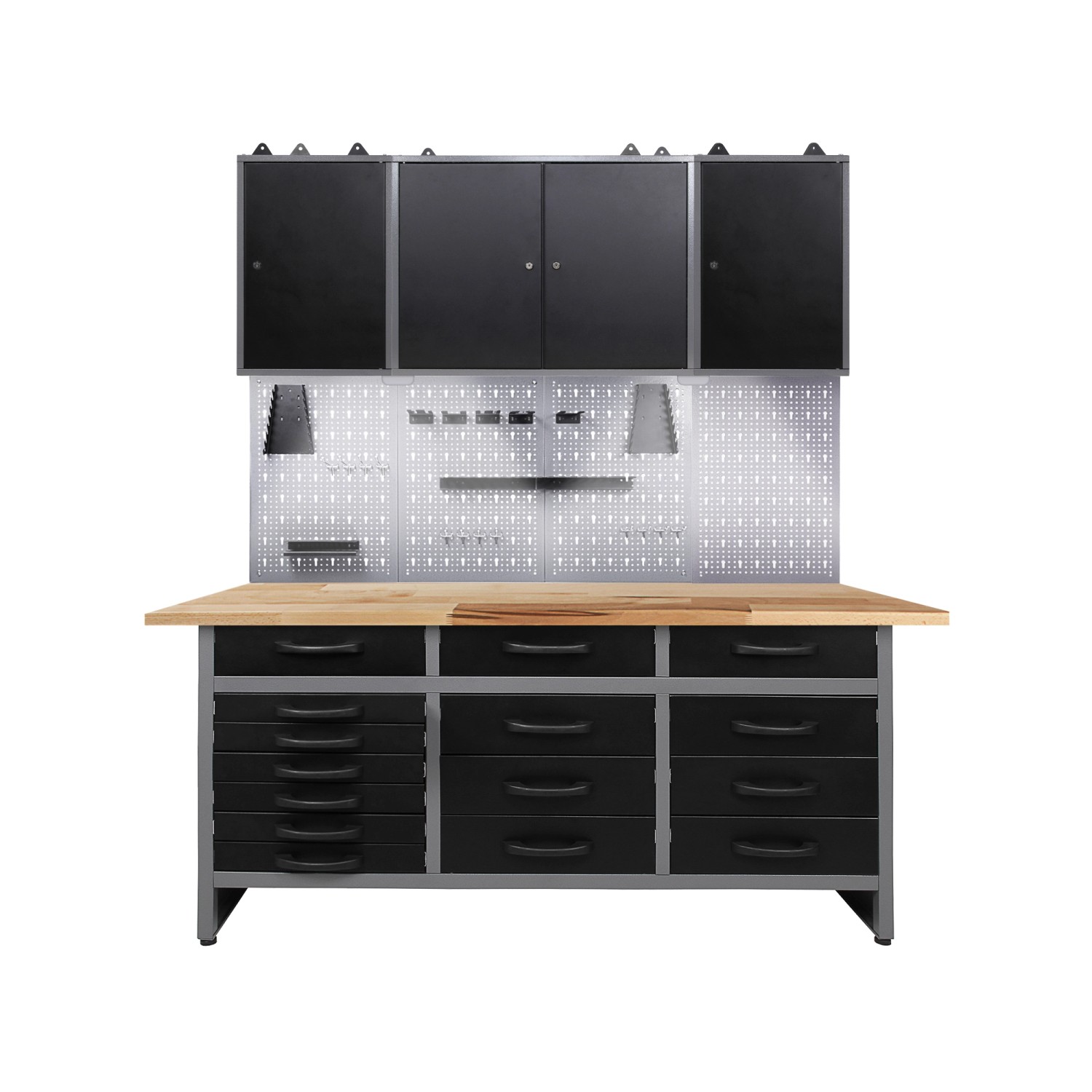 Ondis24 Werkstatt Set Konny 160 cm 3 Schränke LED Werkstatteinrichtung Werk günstig online kaufen