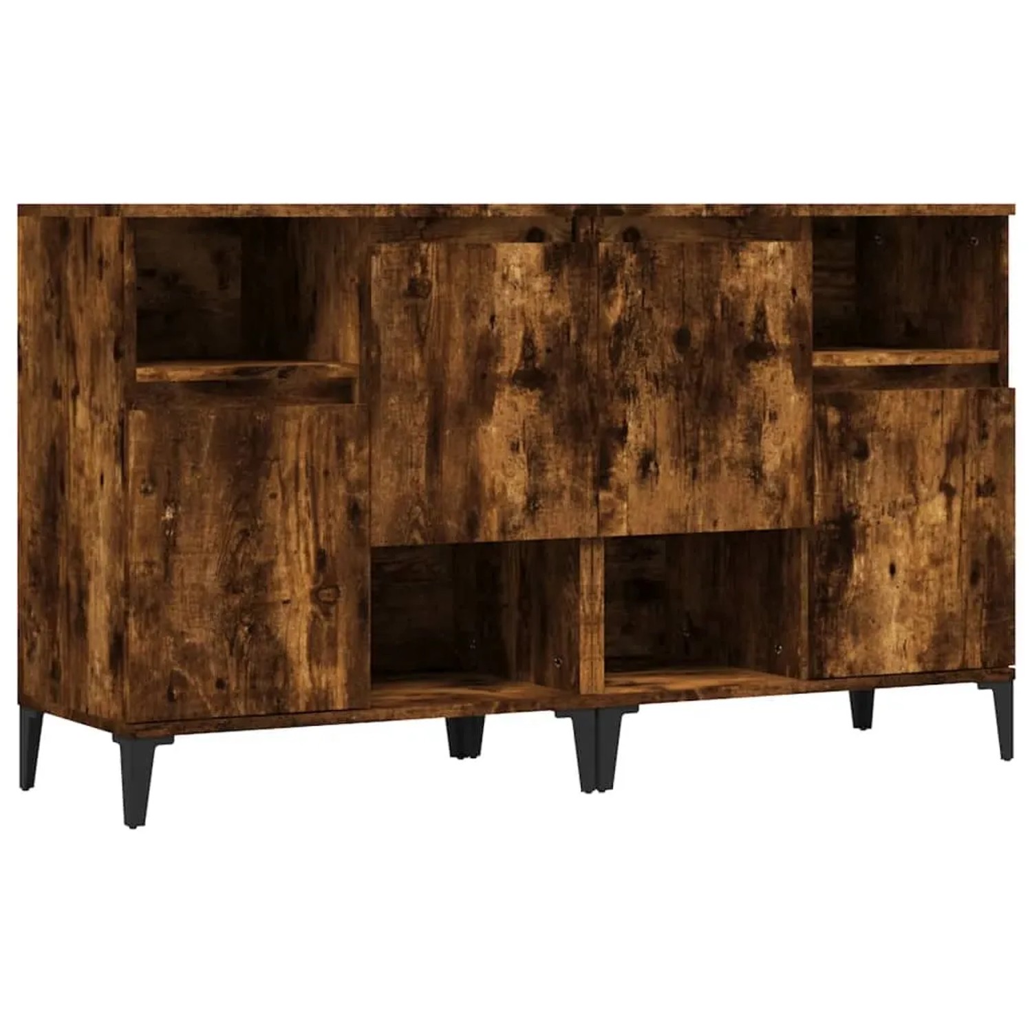 vidaXL Sideboards 2 Stk Räuchereiche 60x35x70 cm Holzwerkstoff 3185732
