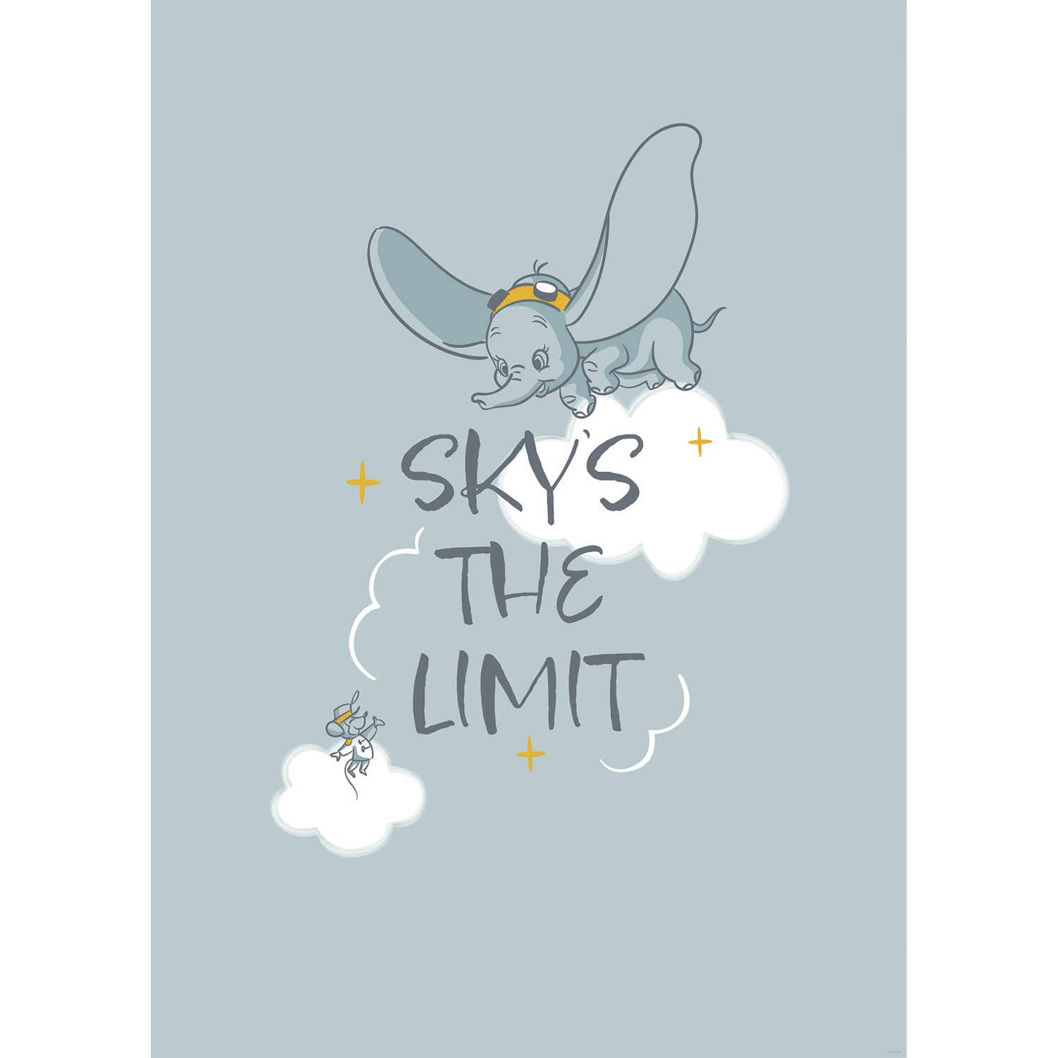 Komar Wandbild Disney Dumbo Sky's the Limit 50 cm x 70 cm Blau günstig online kaufen