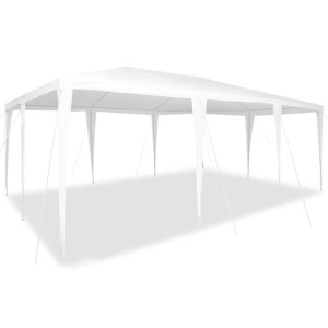 vidaXL Party-Zelt Weiß 600 x 400 x 266 cm Polyethylen und Stahl 42003429