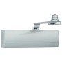 Silberner ABUS Türschließer AC6124 S aus Metall mit Schließarm. Ideal für Türsicherung in Büro & Wohnung.