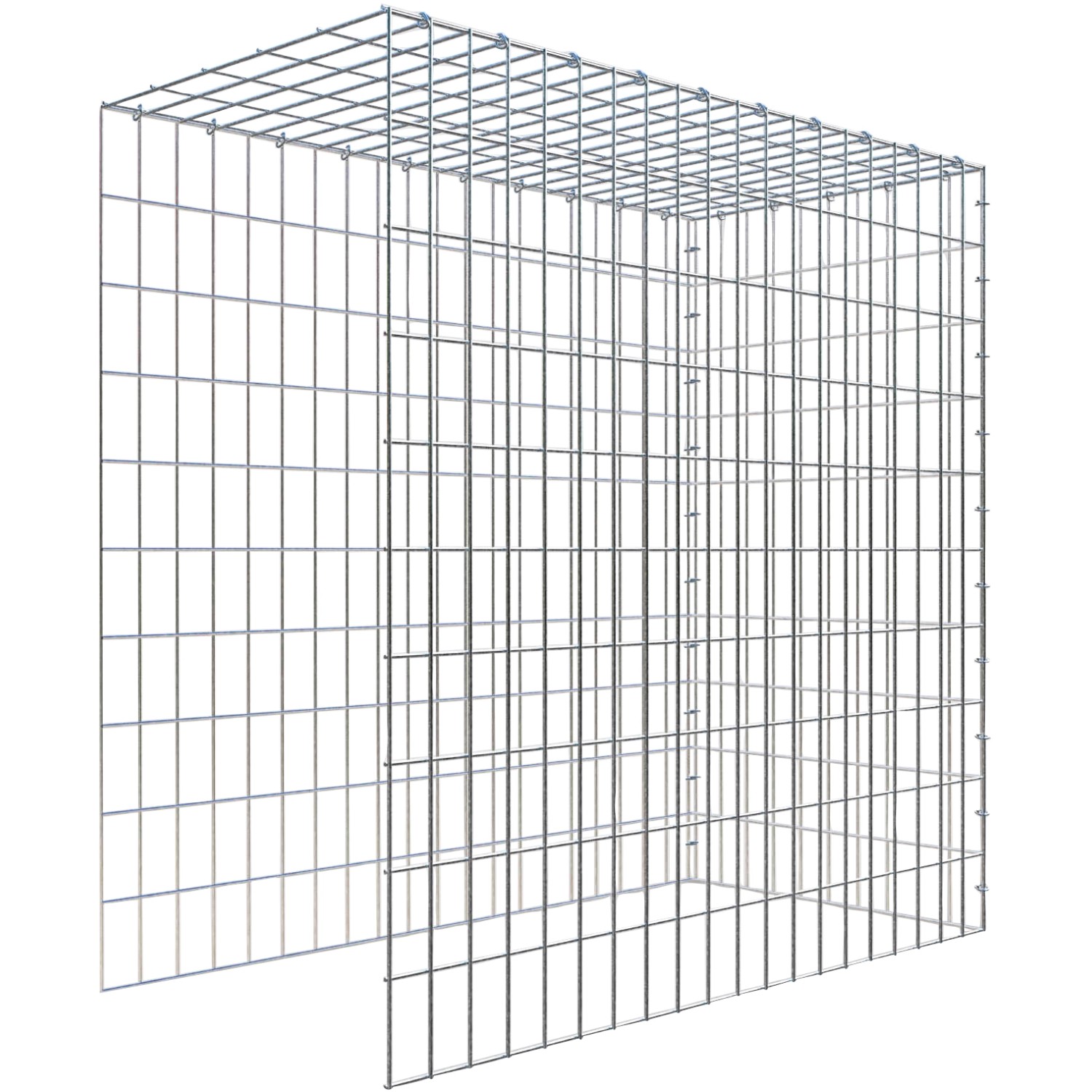 Gabiona C-Ring-Gabione-Anbaukorb Typ 4 100 x 100 x 50 cm Maschenw 5 x 10 cm