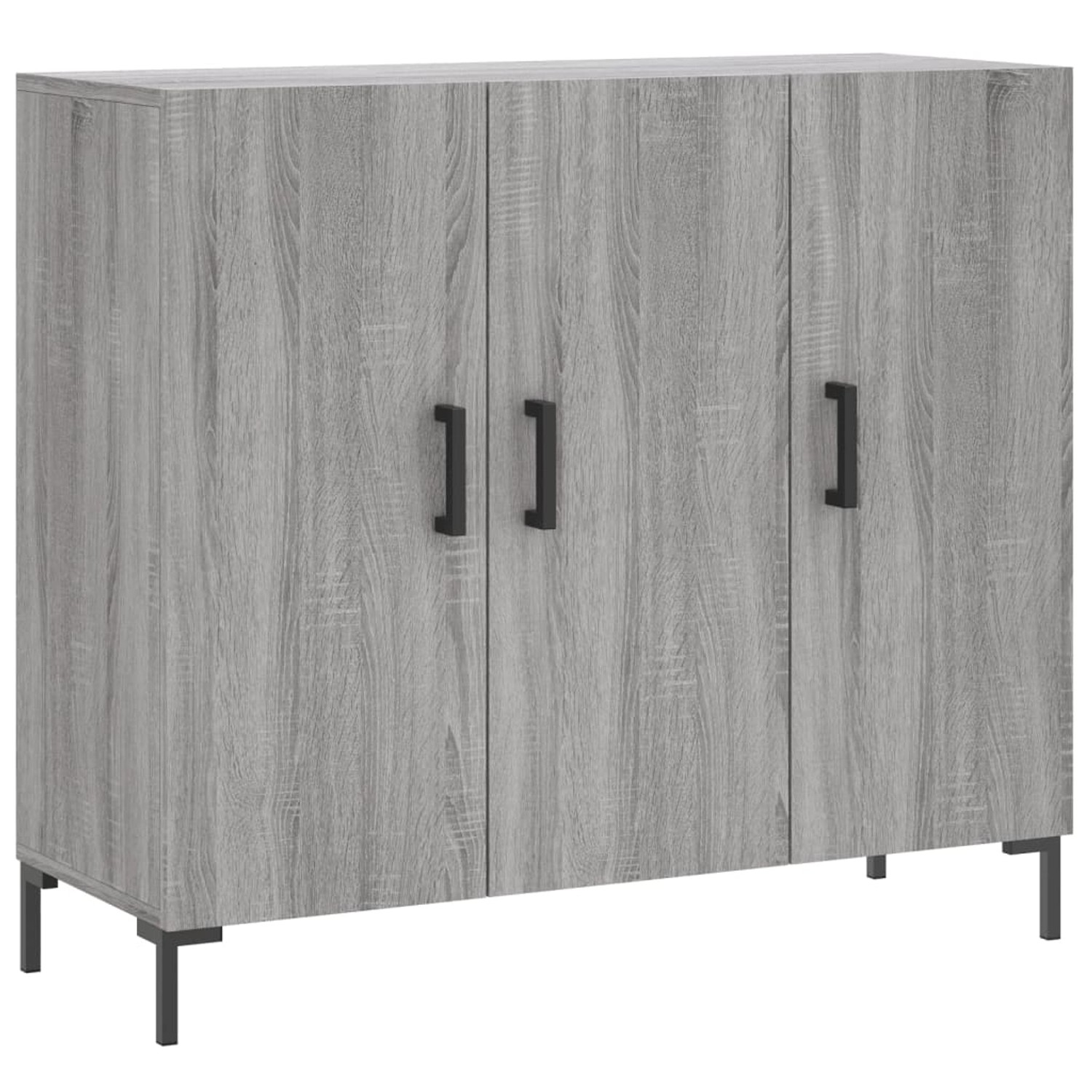 vidaXL Sideboard Grau Sonoma 90x34x80 cm Holzwerkstoff 828114