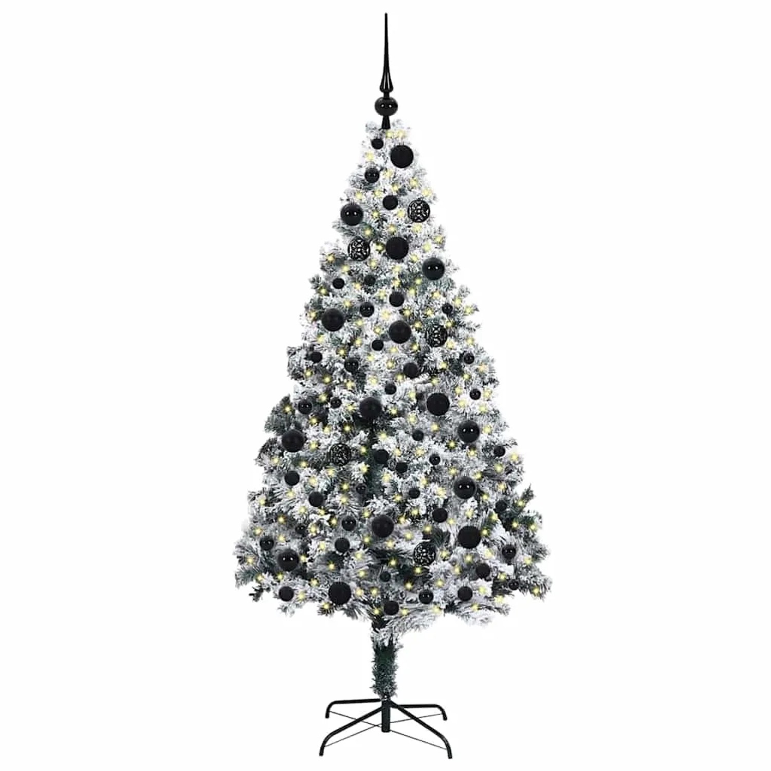 vidaXL Künstlicher Weihnachtsbaum mit 300 LEDs mit Ständer Grün 180 cm 3396963