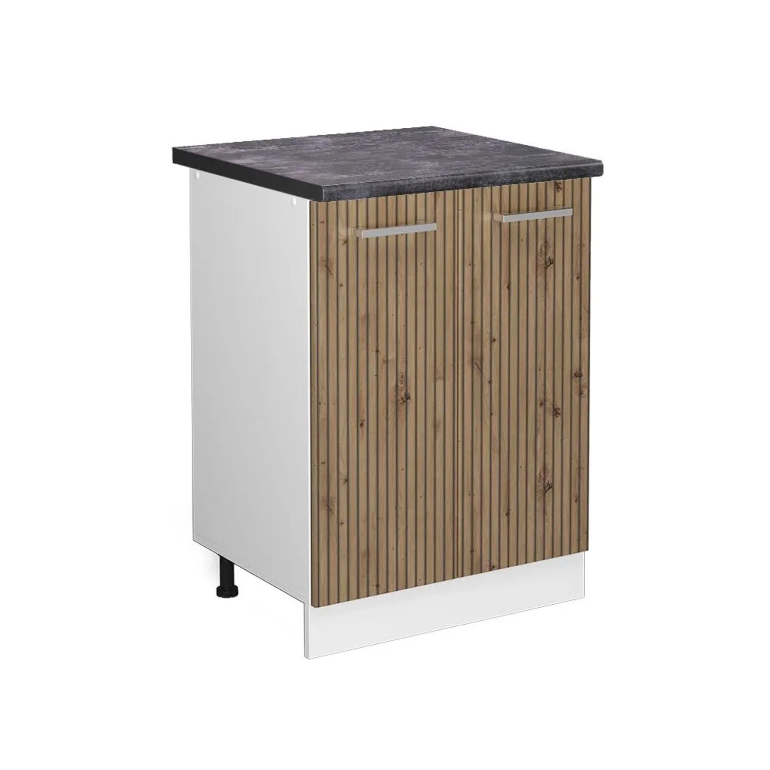 Vicco Küchenunterschrank R-Line Artisan-Eiche Weiß 60 cm AP Anthrazit