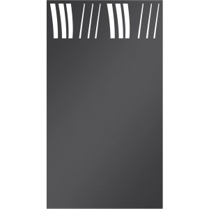 Eleo Sichtschutz Agri Metall, anthrazitfarbener Gartenzaun mit Wellenmuster oben.