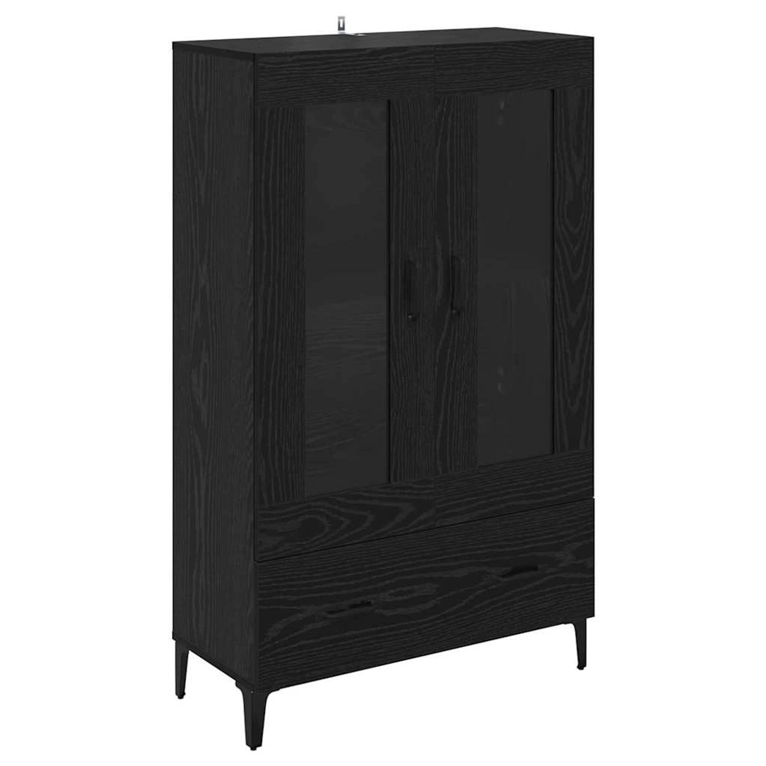 vidaXL Highboard mit Schubladen Schwarz Eichen-Optik 70 x 31 x 115 cm 880862
