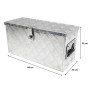 Abschließbare PROREGAL Deichselbox aus Aluminium für PKW-Anhänger, 68x30x25cm.