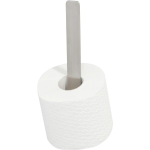 Tiger Colar Ersatzrollenhalter aus gebürstetem Edelstahl mit Toilettenpapierrolle.