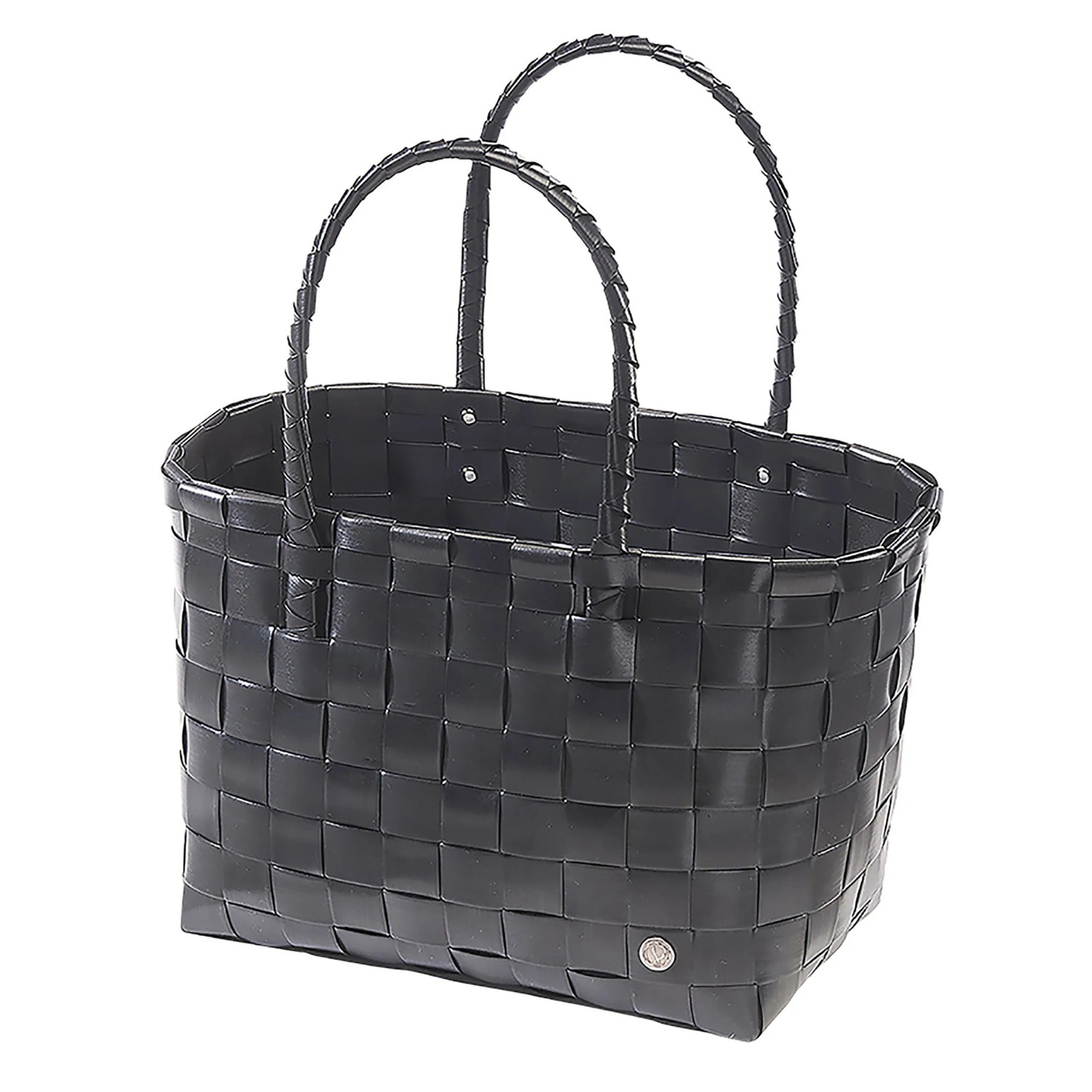 Kobolo Tasche Einkaufstasche Einkaufskorb Kunststoff Shopper NOIR XXL Schwarz