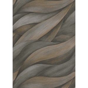 Erismann Vliestapete Casual Chic mit Wellenmuster in Grau-Braun.