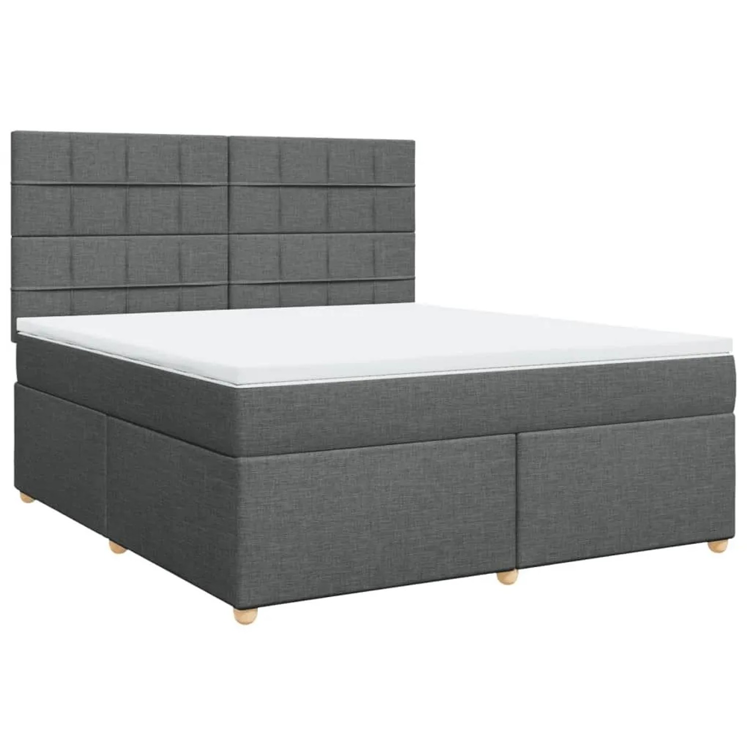 vidaXL Boxspringbett mit Matratze Dunkelgrau 180x200 cm Stoff 3291360 günstig online kaufen