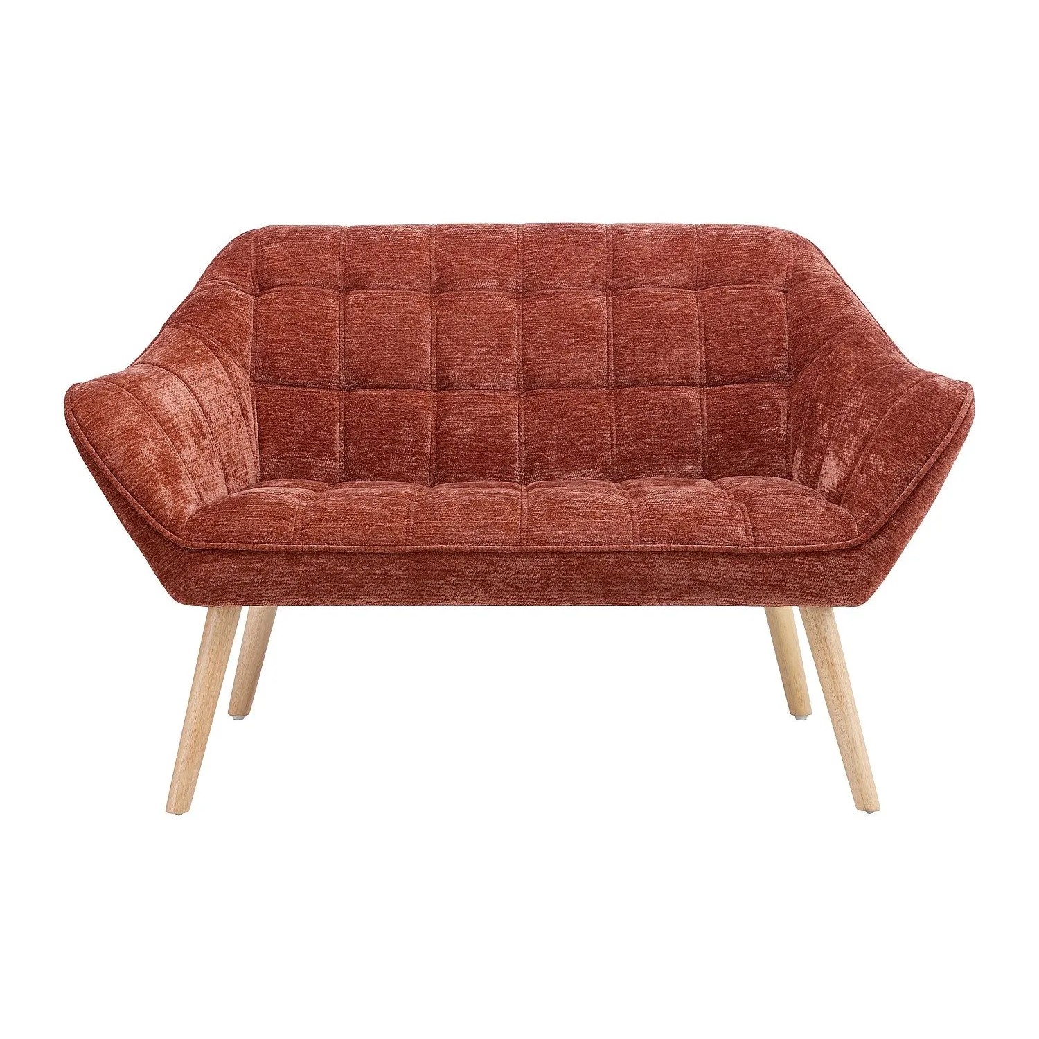 Vente-unique Sofa Ohne Schlafmöglichkeit Caserta Terracotta 127 cm