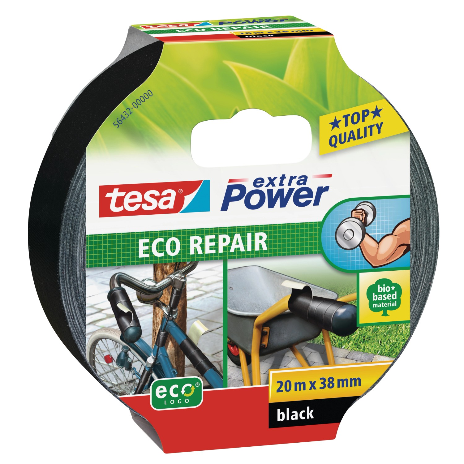 Tesa Extra Power Eco Repair Schwarz 20 m x 38 mm