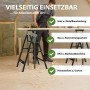 2er Set TRUTZHOLM Arbeitsböcke, 7-fach höhenverstellbar, bis 400 kg belastbar, Stahl schwarz lackiert.