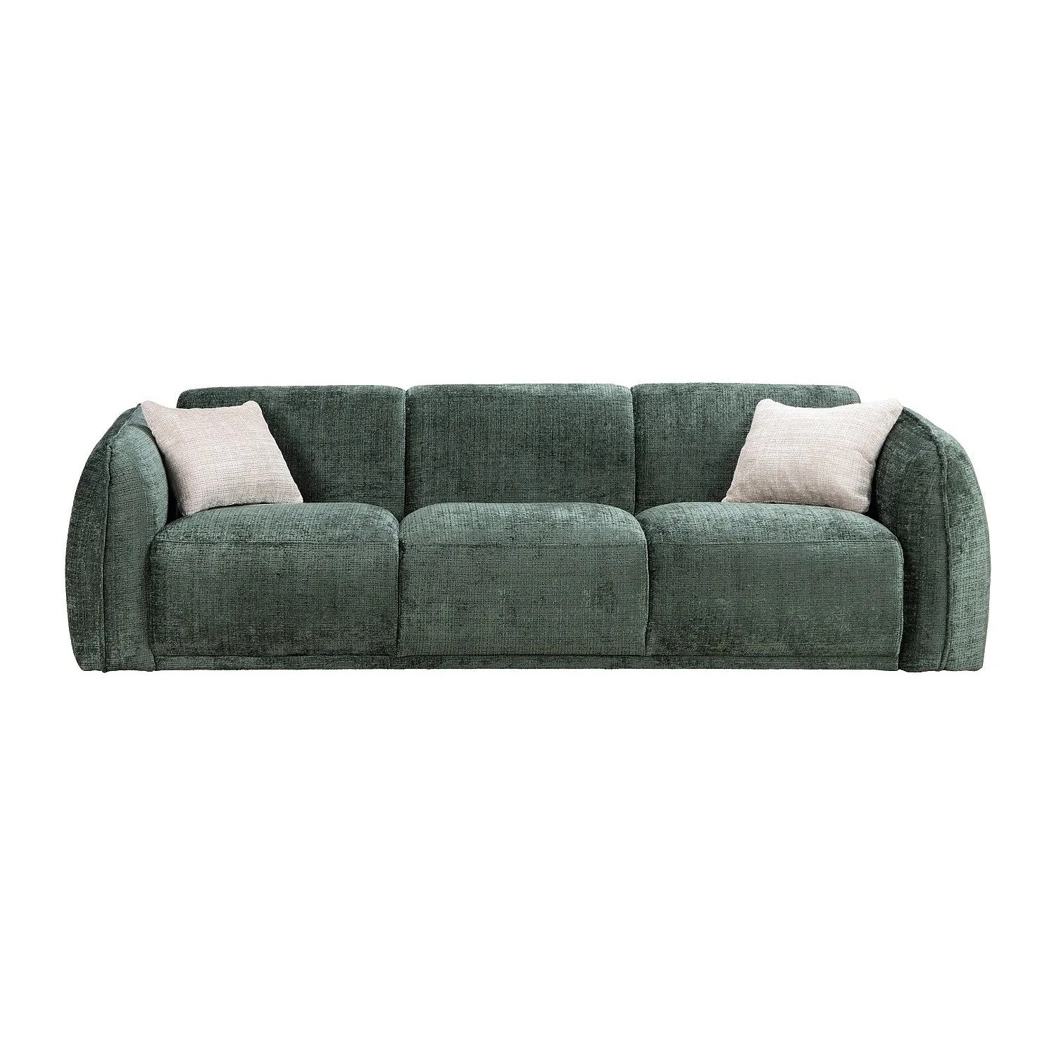 Vente-unique Sofa Ohne Schlafmöglichkeit Juneti Grün 235 cm