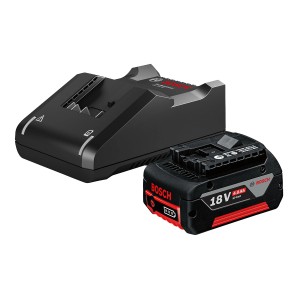 Bosch Professional Akku-Starterset: 18V Akku, 4Ah ProCore Akku und Ladegerät.