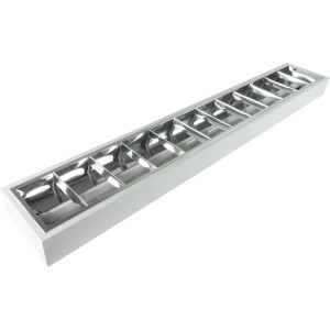 Weiße REV Ritter LED-Deckenleuchte ProfiLine, 122 cm, Rasterleuchte für Büro und Gewerbe.
