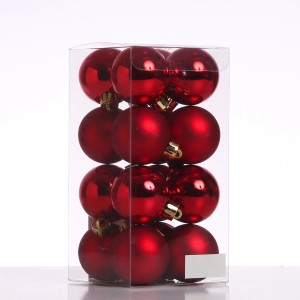 Marelida Christbaumkugeln Weihnachtskugeln Christbaumschmuck Kunststoff 4cm Rot 16St