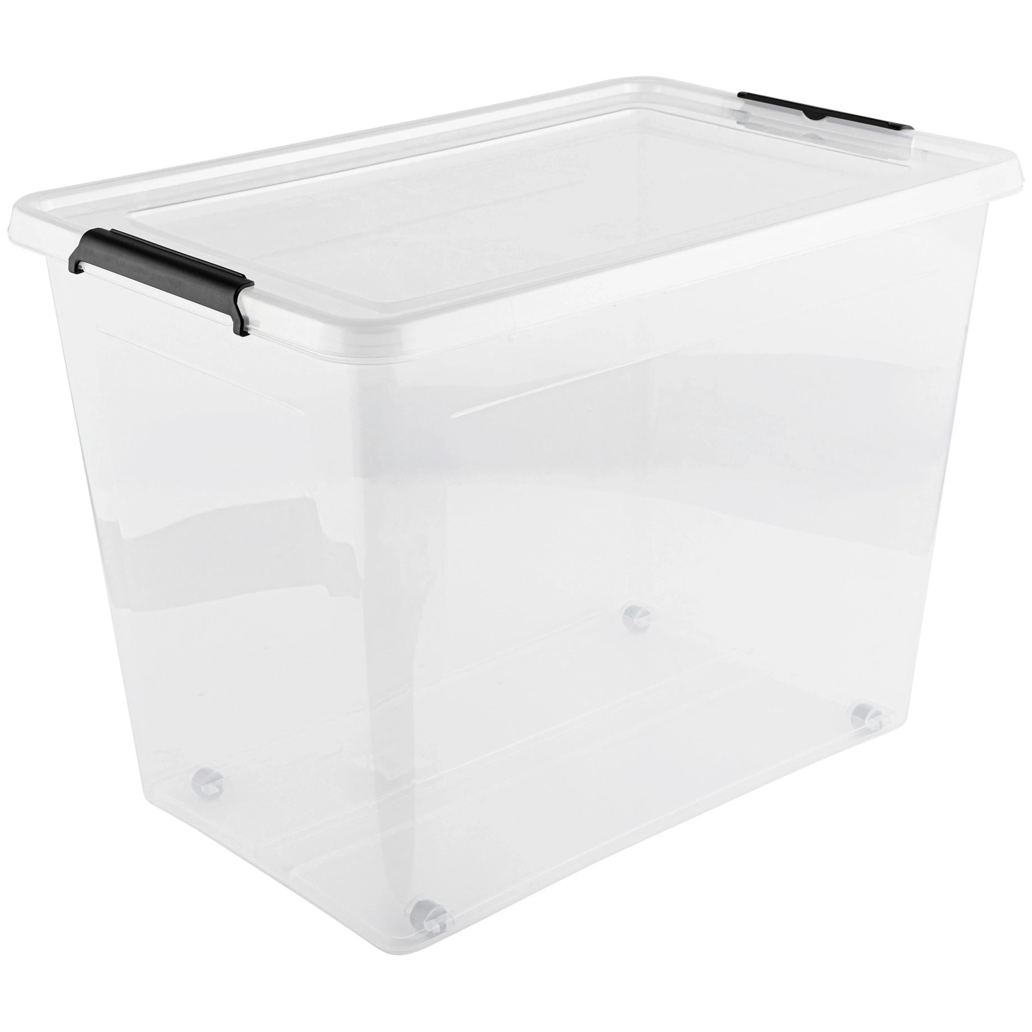 Based Box mit Deckel Action in Schwarz/Transparent ca. 80l