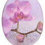 Sanilo WC-Sitz Blooming mit Absenkautomatik, Holz, Orchideen-Design.