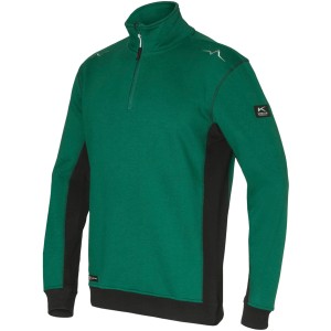 Kübler Pulse Handcraft Troyer in Moosgrün/Schwarz, Größe 3XL. Arbeitskleidung mit Reißverschluss.