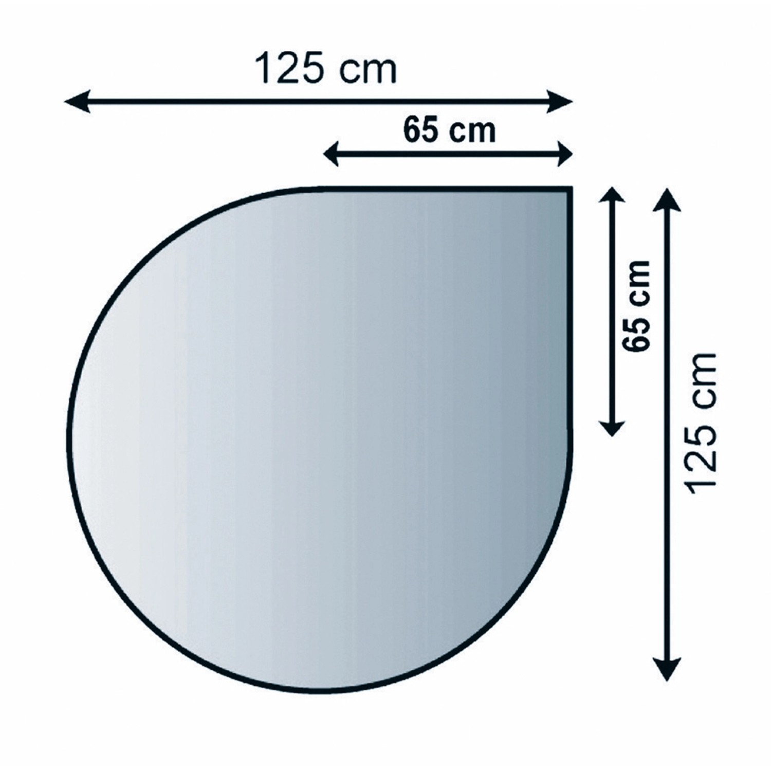 Lienbacher Funkenschutzplatte Glasbodenplatte Tropfenform 6mm Stärke