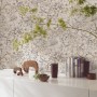 Marburg Vliestapete Botanica 2, florales Muster in Grau-Beige. Dekorative Tapete mit Blumen.